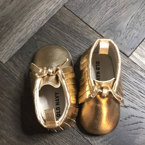Old Navy Gold Moccasins